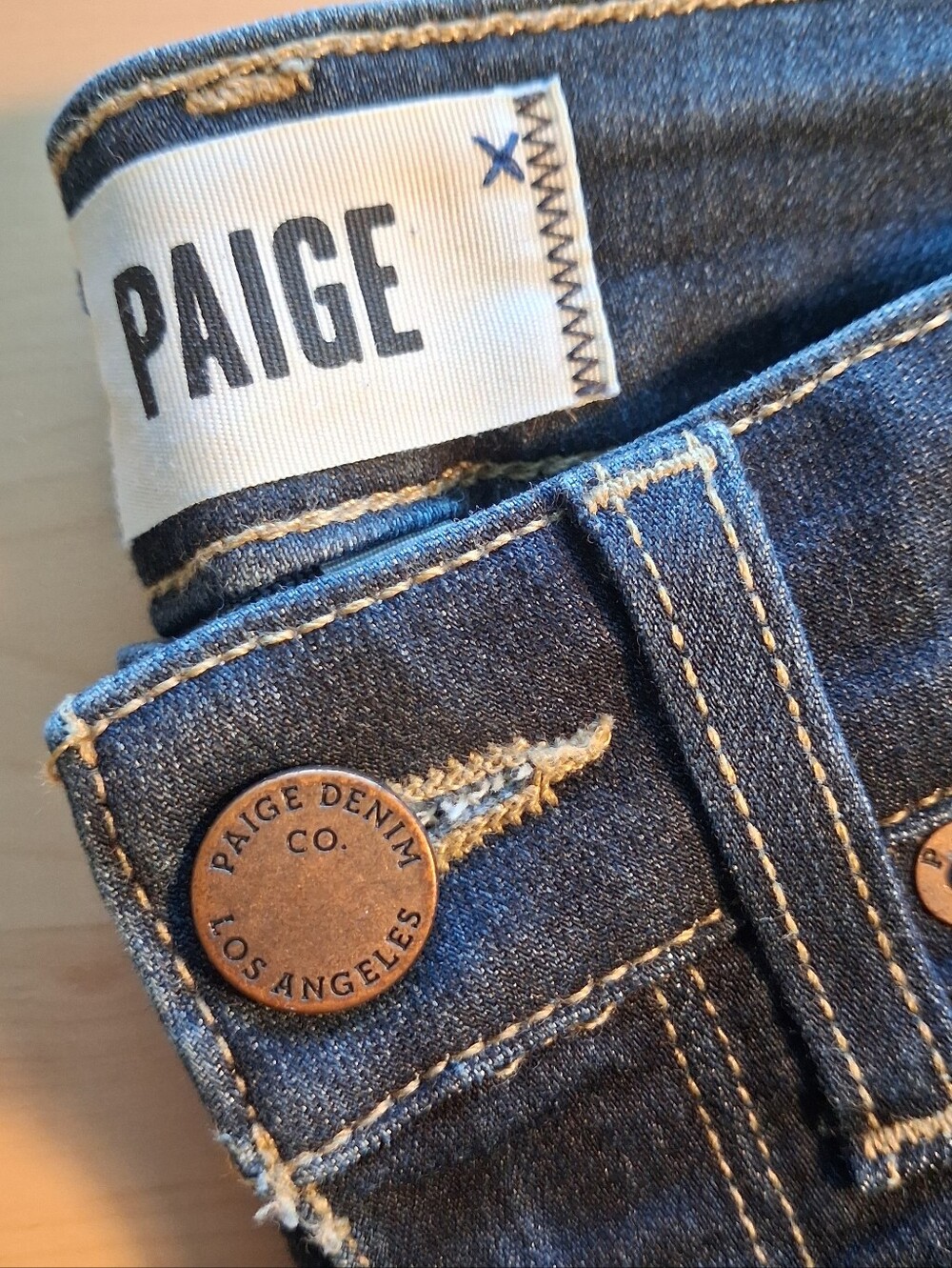 PAIGE Cigarette Skinny Jeans Dark Indigo - Picture 2 of 6